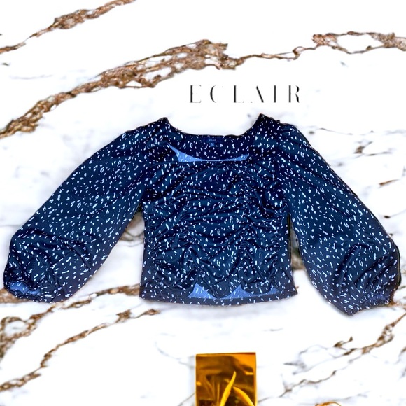 ECLAIR Women’s black & white cropped blouse- Small - Picture 5 of 8